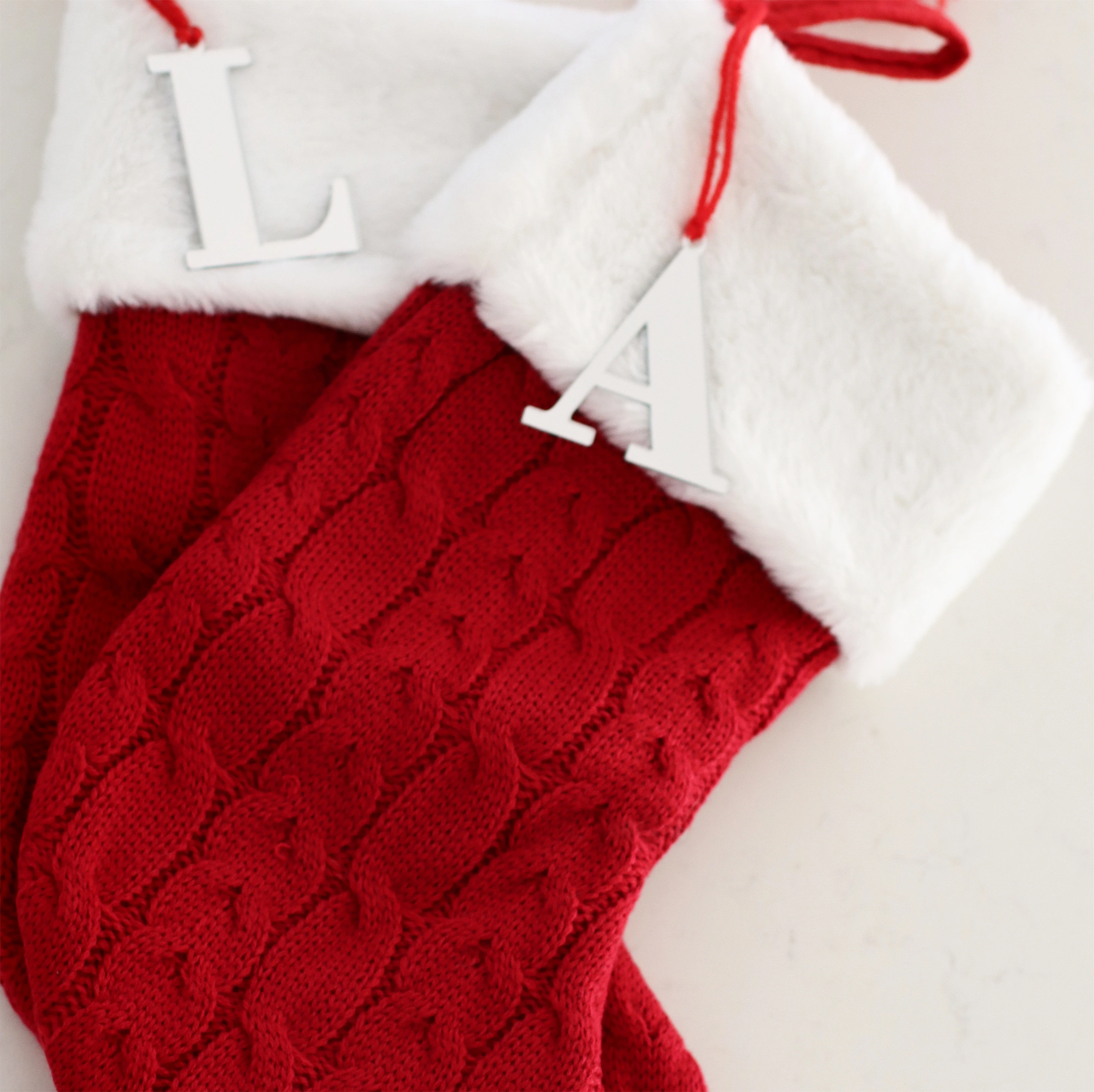 Knitted Personalised Christmas Stockings - Image 5