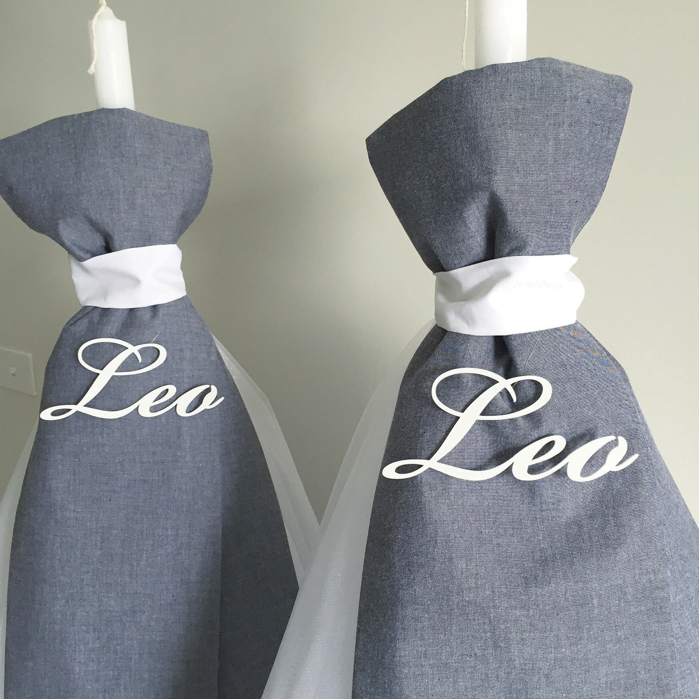 Orthodox Christening/Wedding Layered Fabric Candle | Lambatha - Image 7