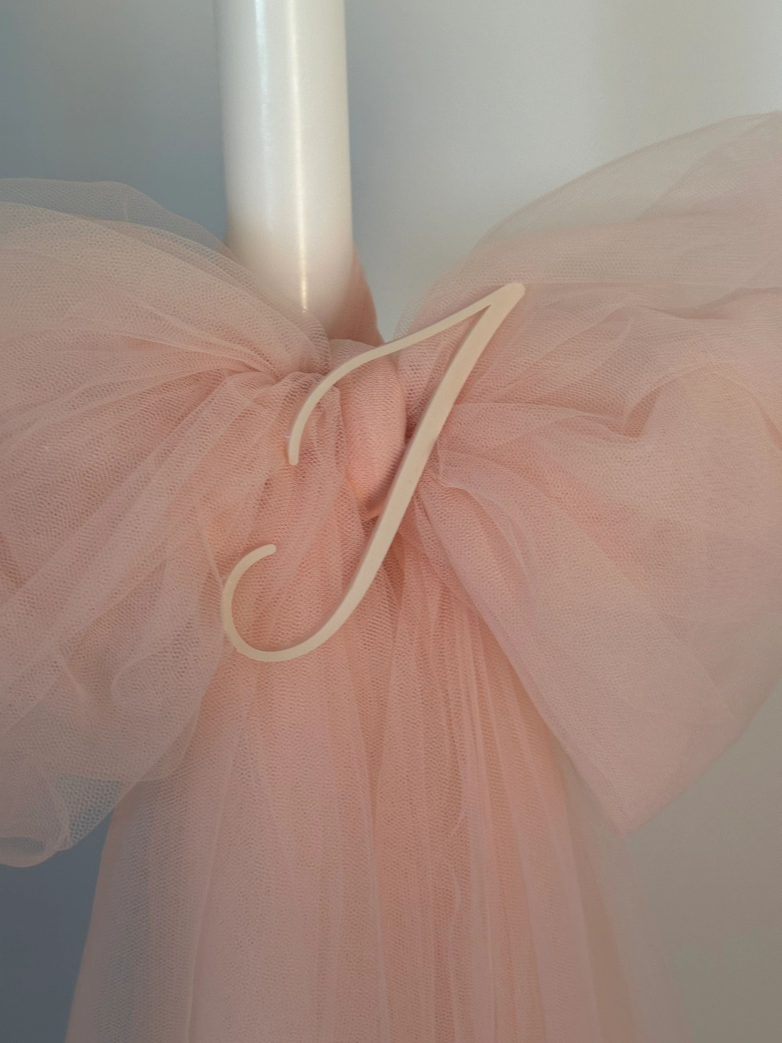Orthodox Christening/Wedding Tulle Bow Candle | Lambatha - Image 12