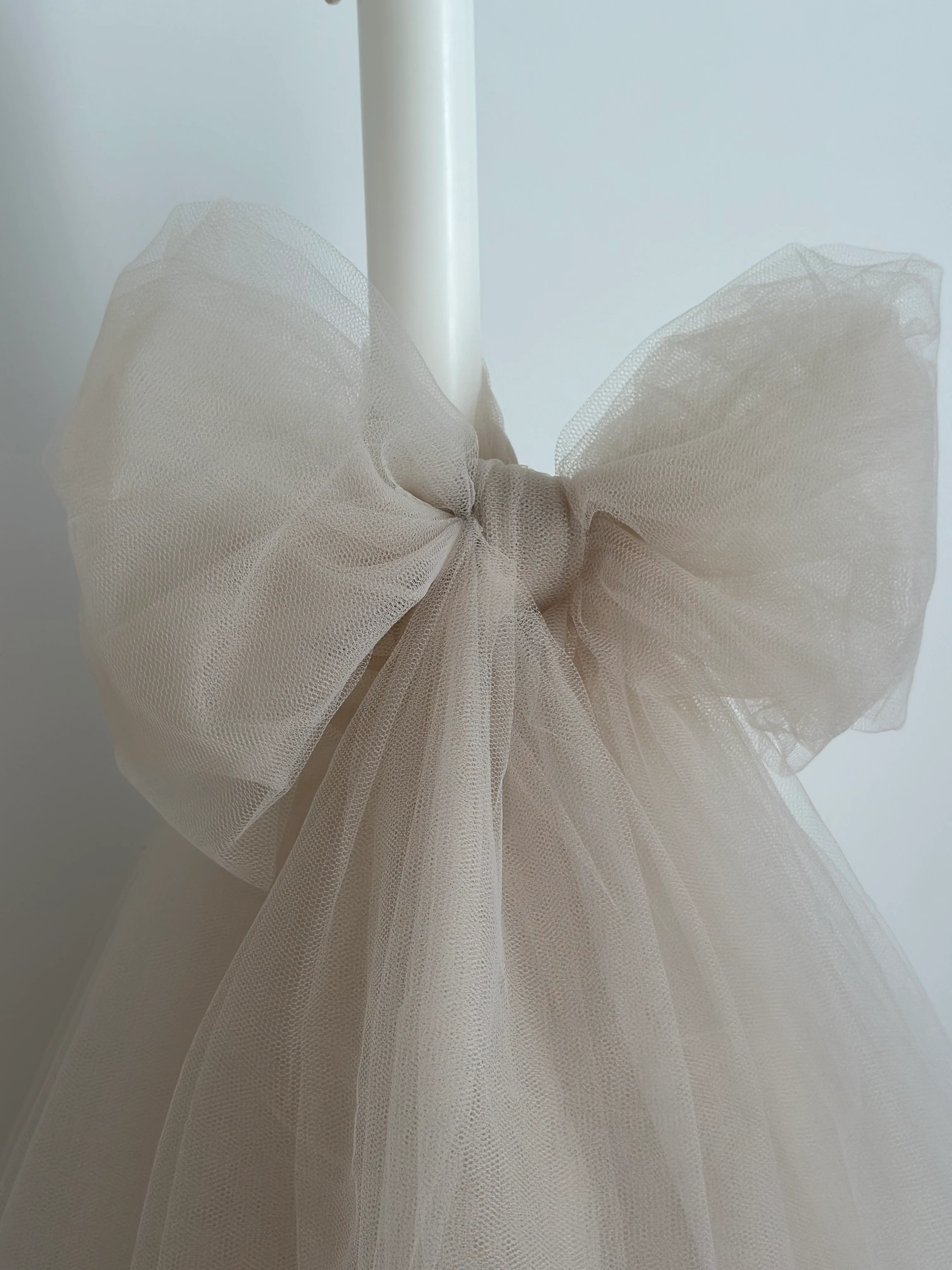 Orthodox Christening/Wedding Tulle Bow Candle | Lambatha - Image 7