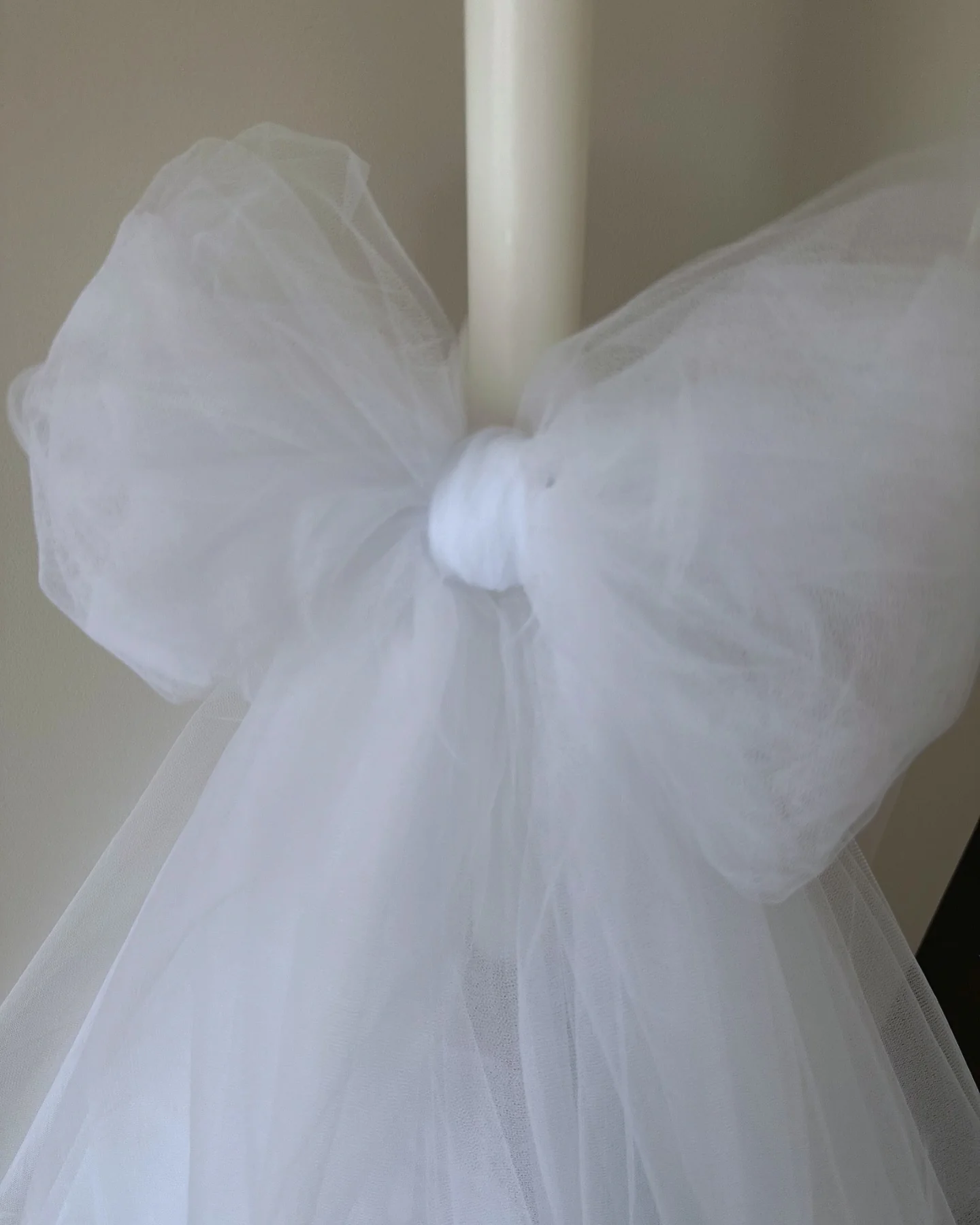 Orthodox Christening/Wedding Tulle Bow Candle | Lambatha - Image 9